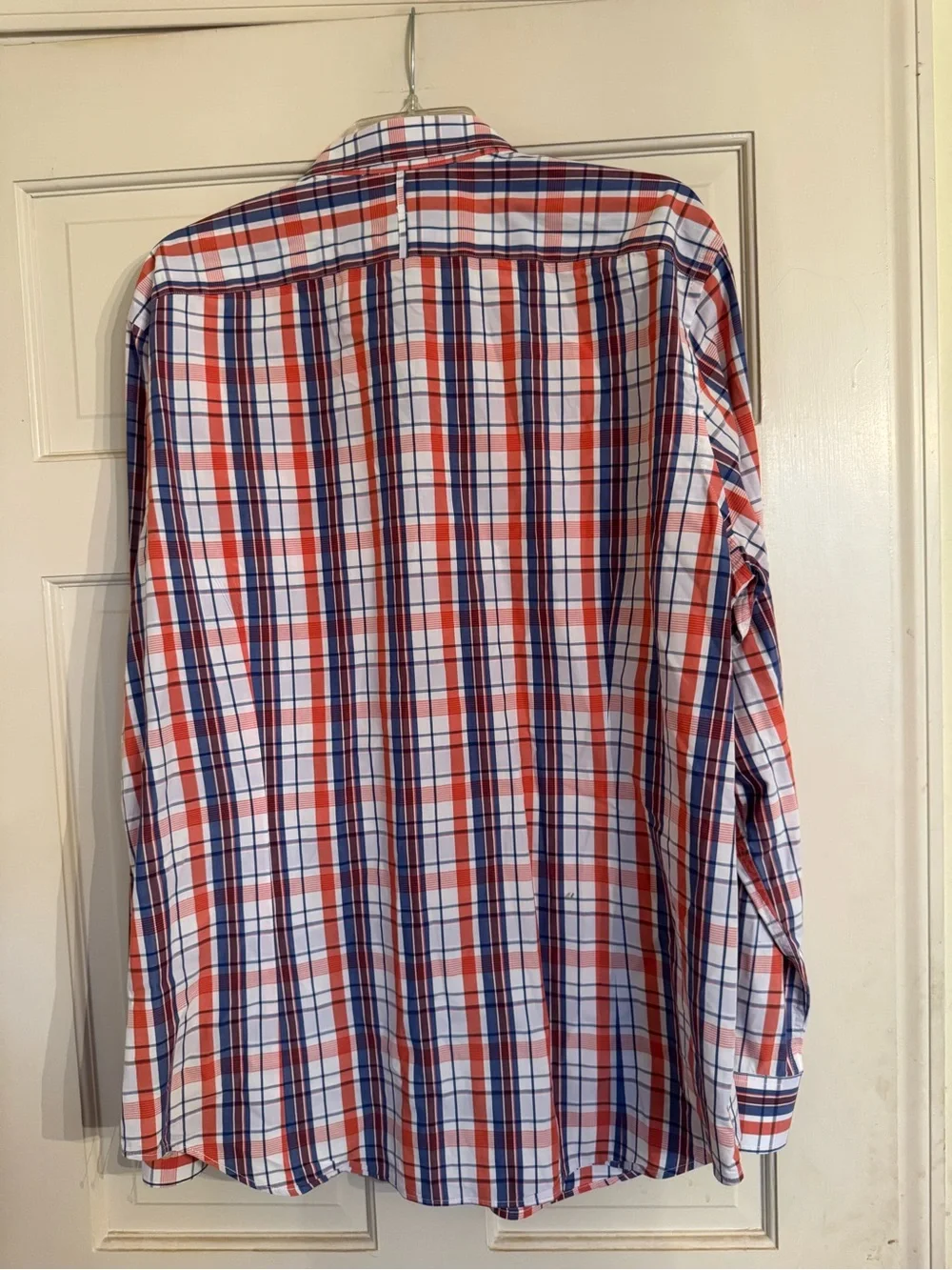 Banana Republic Men’s Plaid Button-Down Shirt in Red, Blue & White